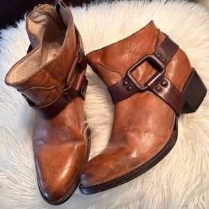Freebird, size: 7M brown leather booties